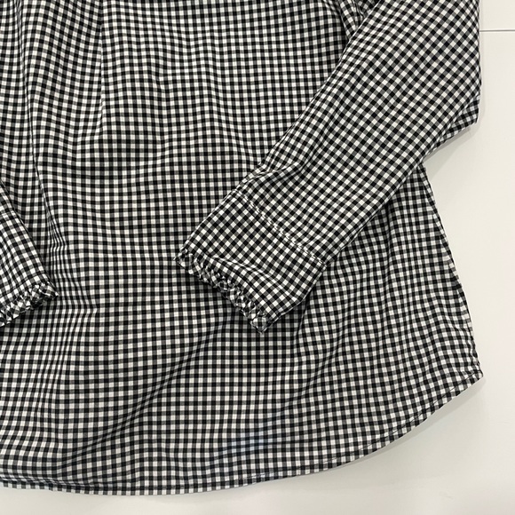 Vineyard Vines Long Sleeve Dress Shirt Frills Button Up Black & White Girls 14 - Picture 15 of 15
